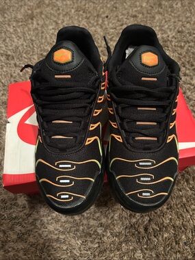 Nike Air Max Plus Neon Orange & Lime Green Sneakers